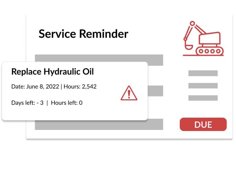 Equipment Service Reminder vector