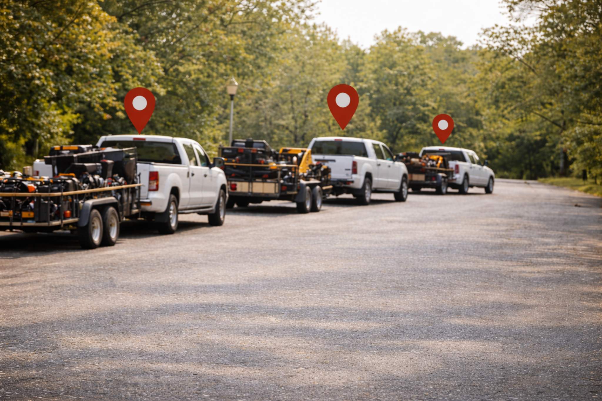 Real-time GPS tracking and crew route visibility