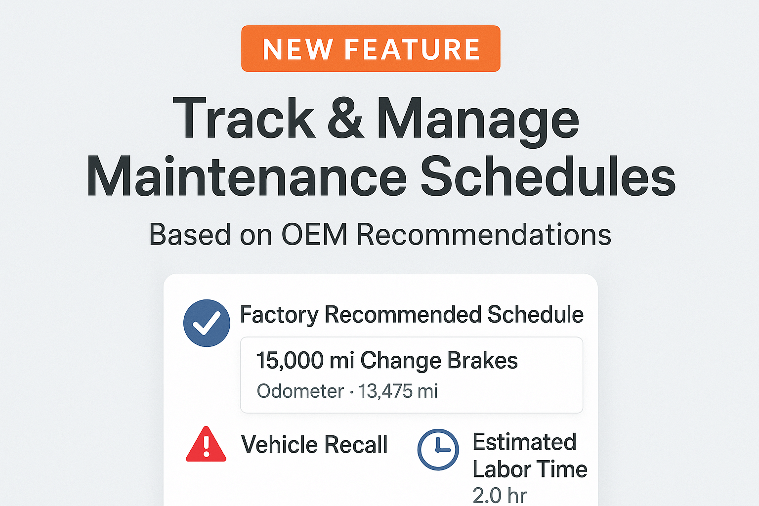 OEM Maintenance Schedules