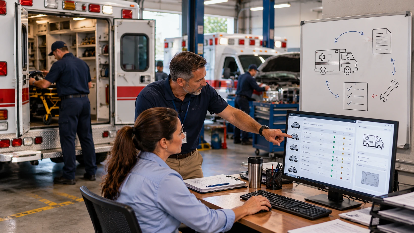 Ambulance configuration record tracking approved modifications and installed components
