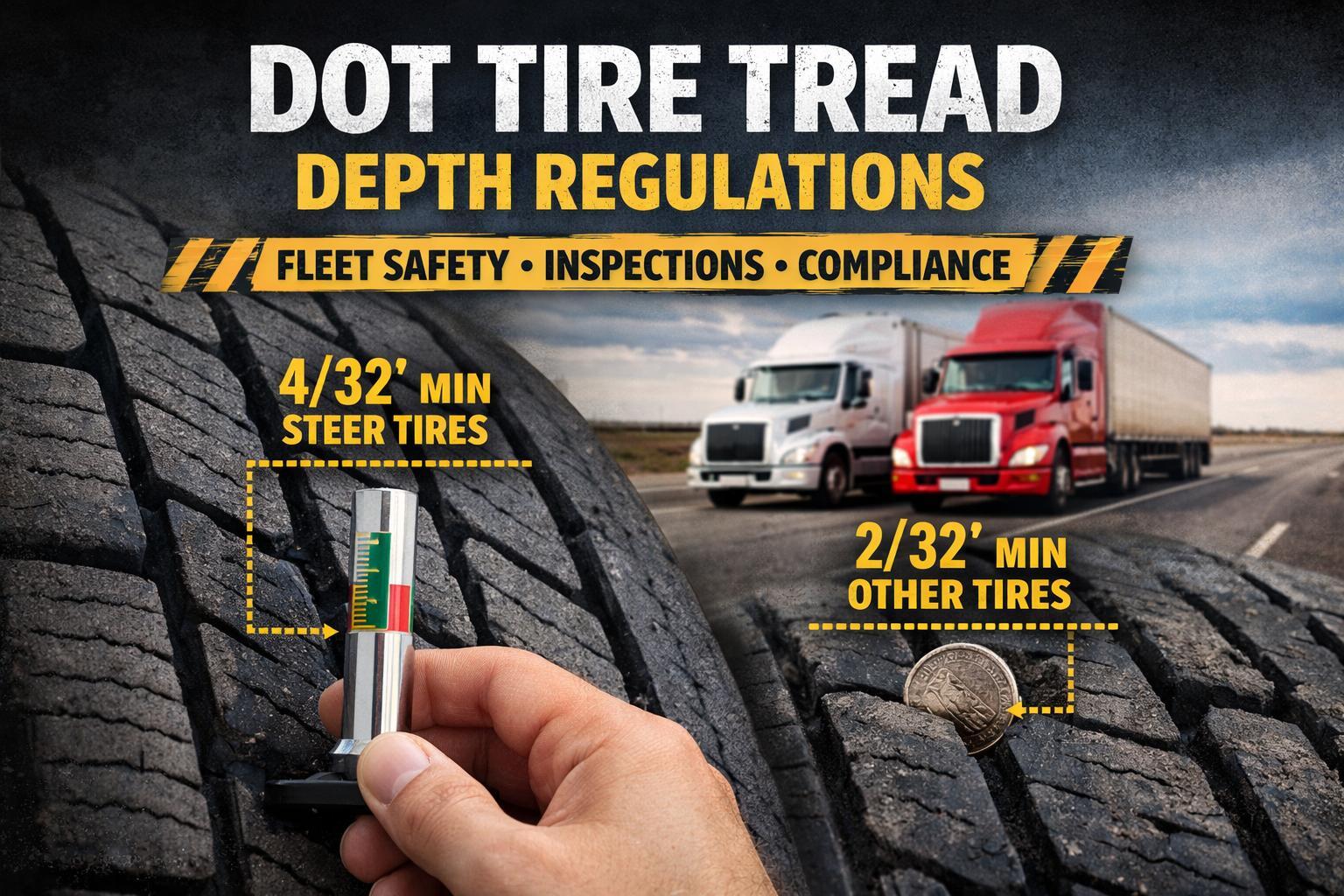 DOT Tire Tread Depth Regulations for Fleets