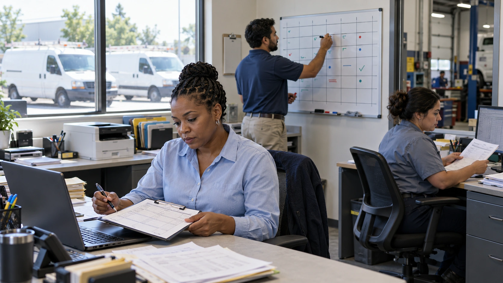 Fleet administrative time categories such as records, reporting and reconciliation