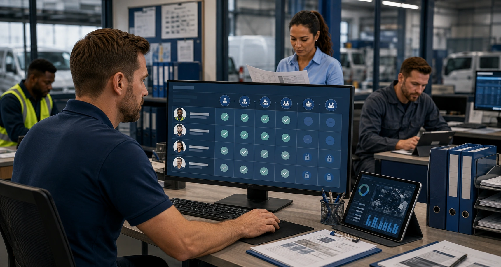 Fleet manager updating access permissions after a role change