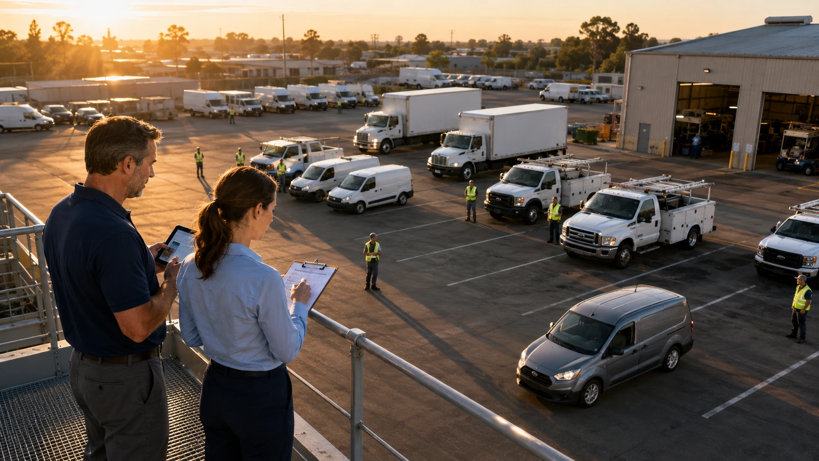 Fleet manager evaluating rent, lease, buy, and outsource options to close a capacity gap