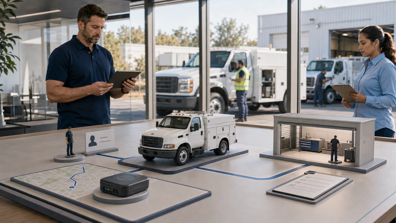 Diagram connecting vehicle, driver, and GPS records in a fleet data model