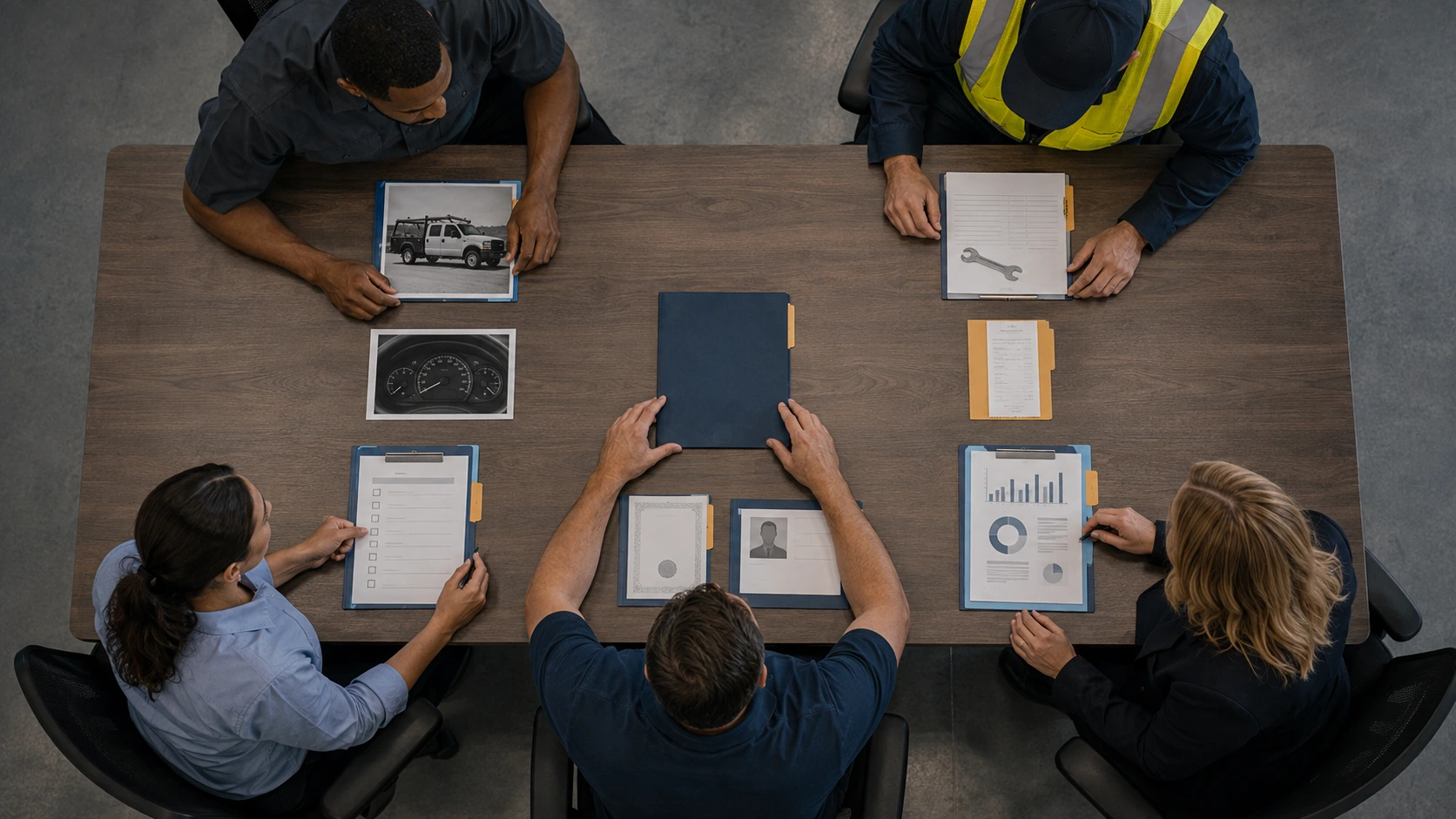 Example of Responsible, Accountable, Consulted, and Informed roles for a fleet record