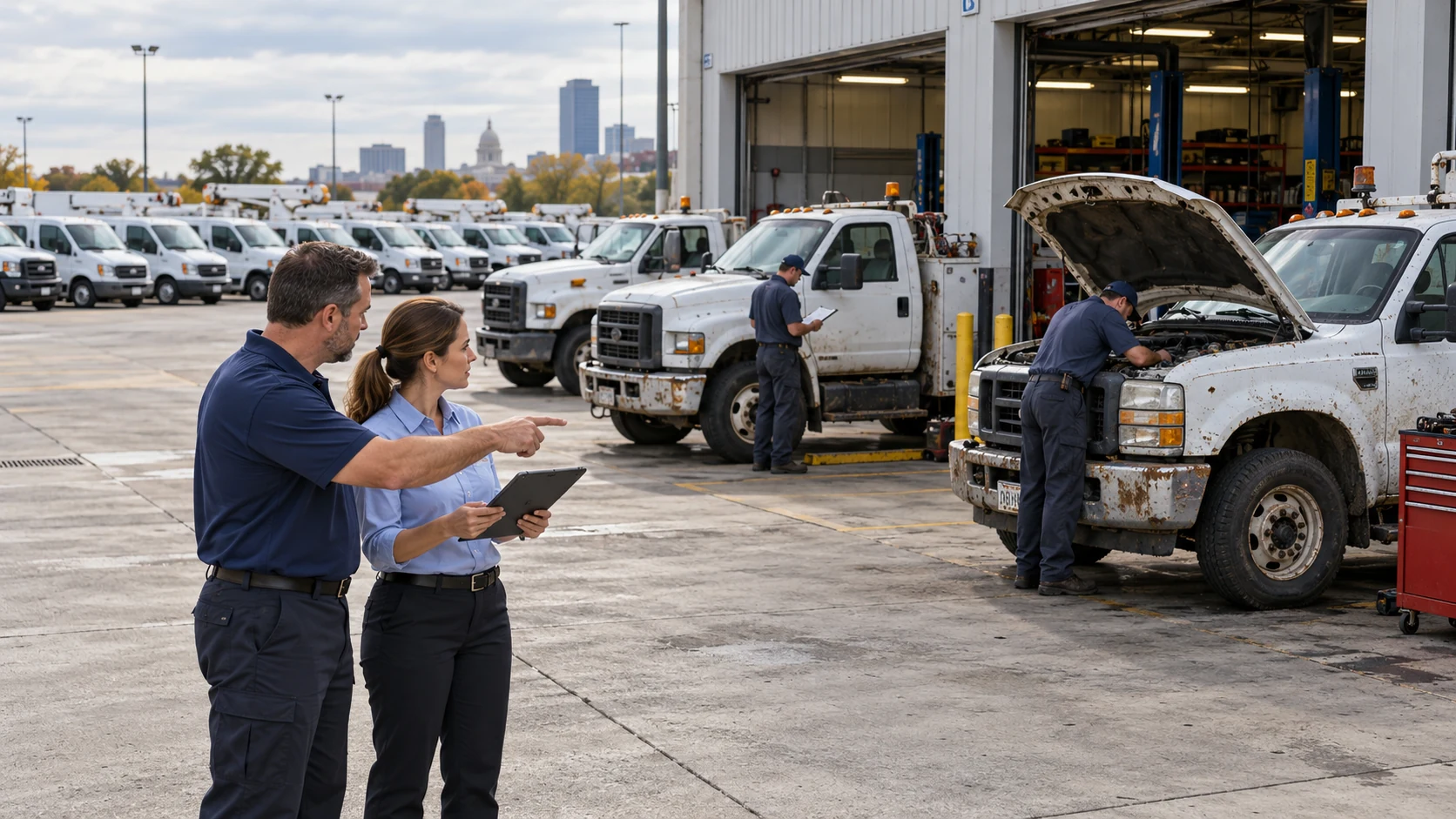 Fleet manager reviewing which vehicles account for most of the fleet's spending