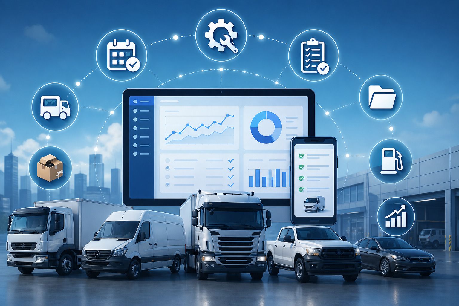 Fleet manager using software to automate daily fleet management tasks