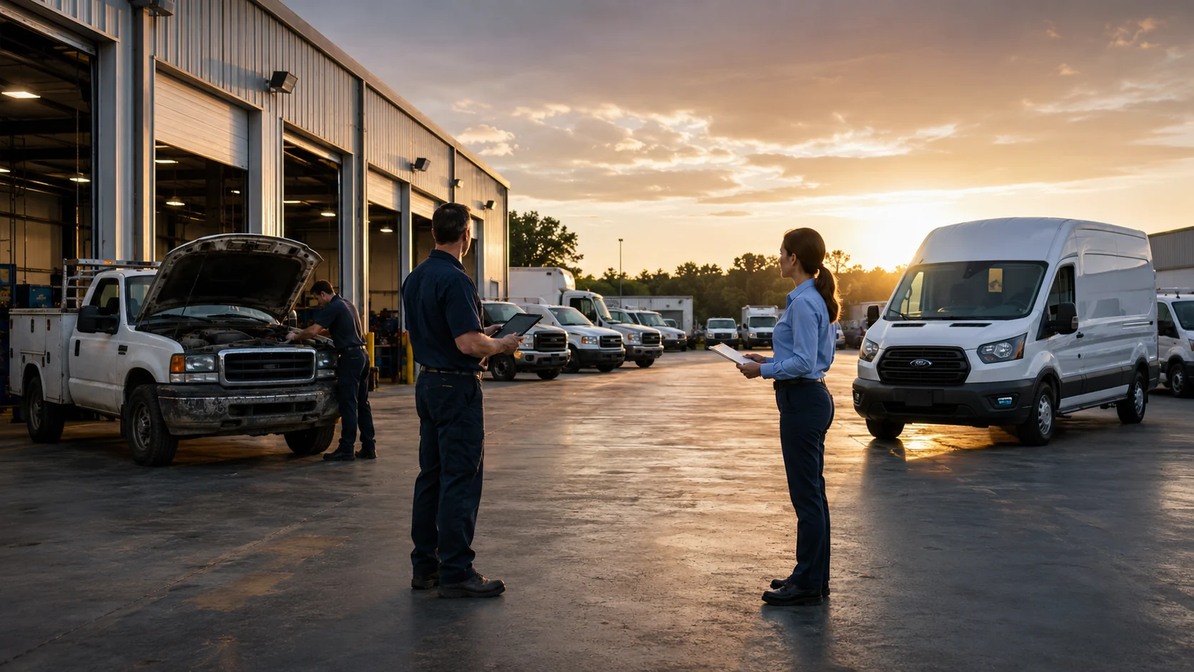 Fleet manager comparing a repair estimate against replacement cost for an aging vehicle