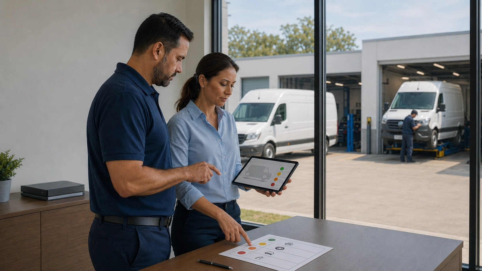 Fleet manager classifying a reported vehicle defect by severity tier