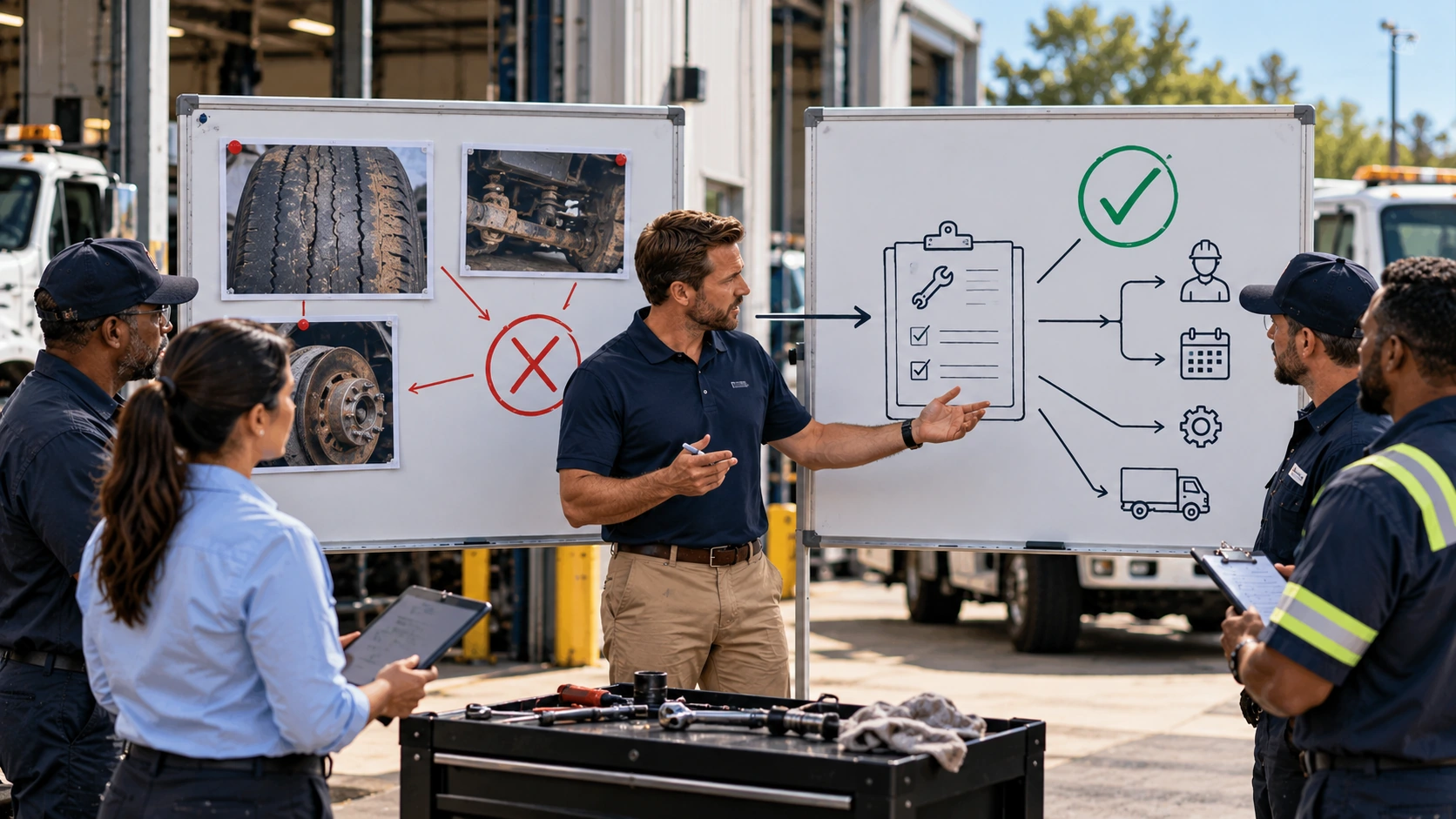 From Failed Inspection to Work Order: A Fleet Workflow