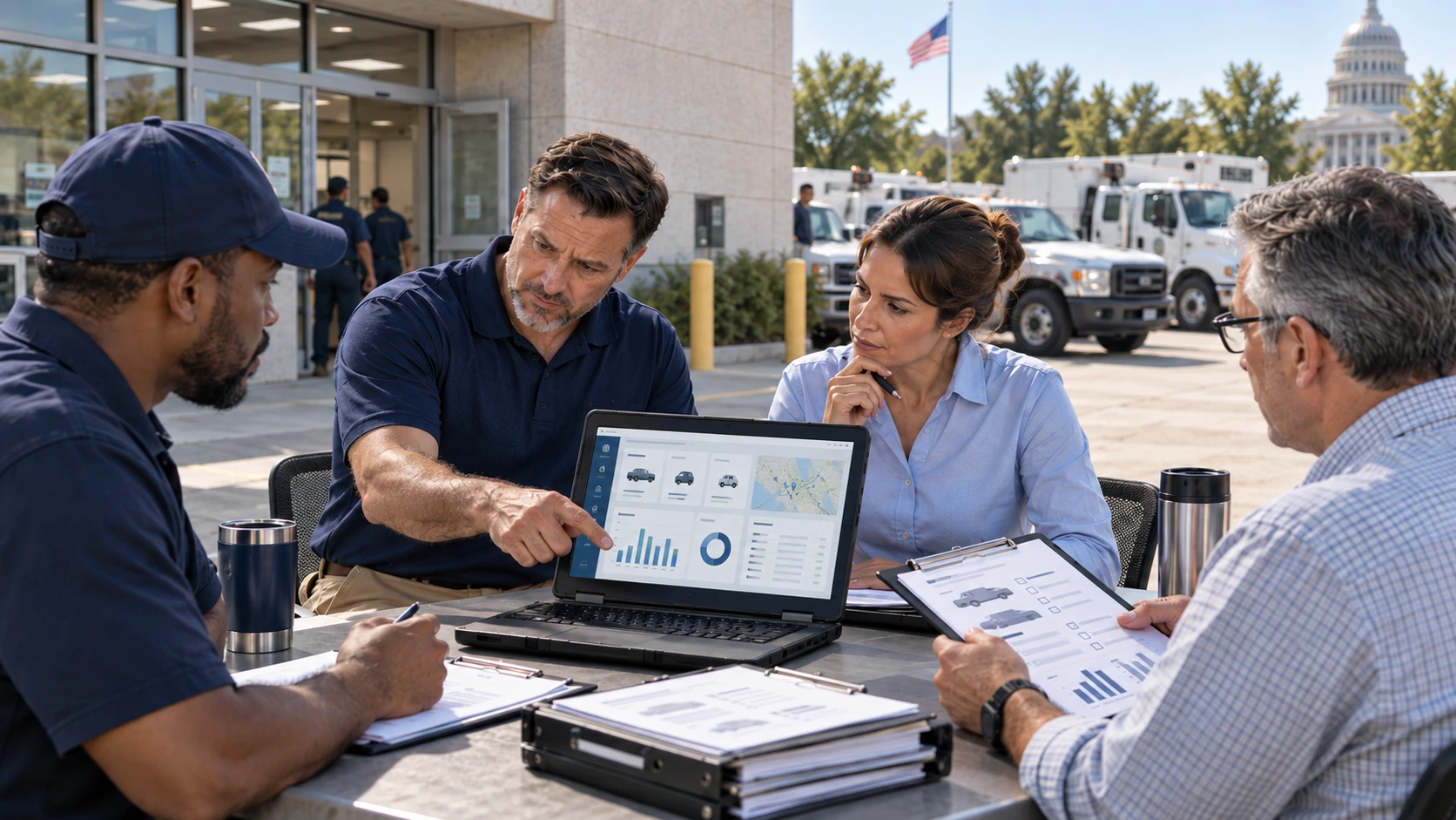 FMIS capability checklist covering inventory, lifecycle cost, reporting, and fuel integration