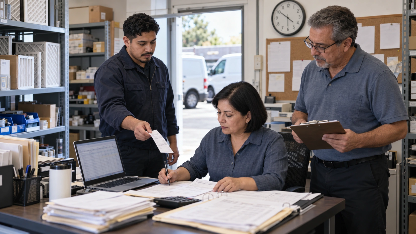 Maintenance work order replacing a manual spreadsheet entry