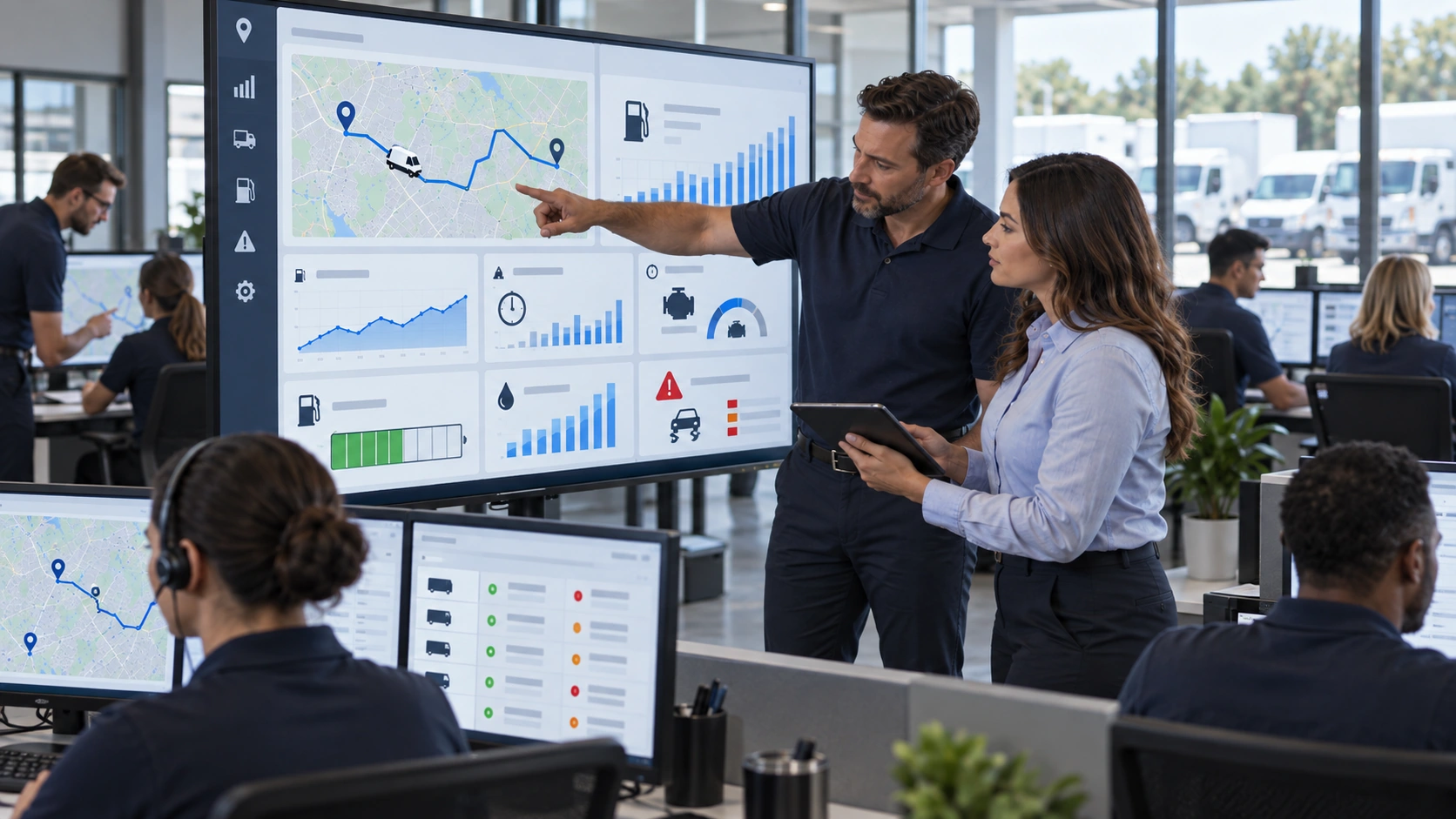 Comparison of what fuel card transactions measure versus what telematics vehicle data measures