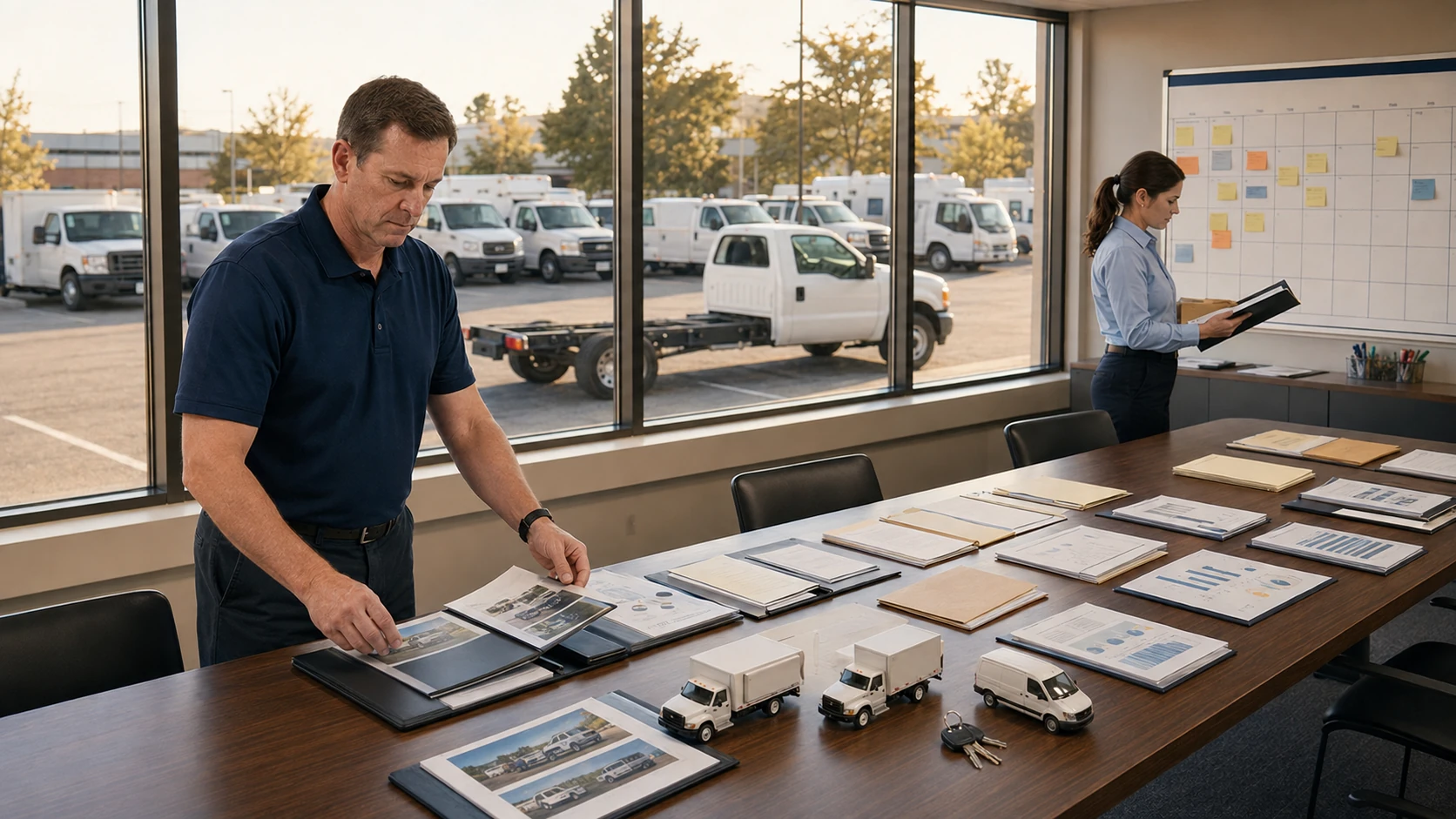 Fleet team preparing candidate vehicle specifications for year end funding