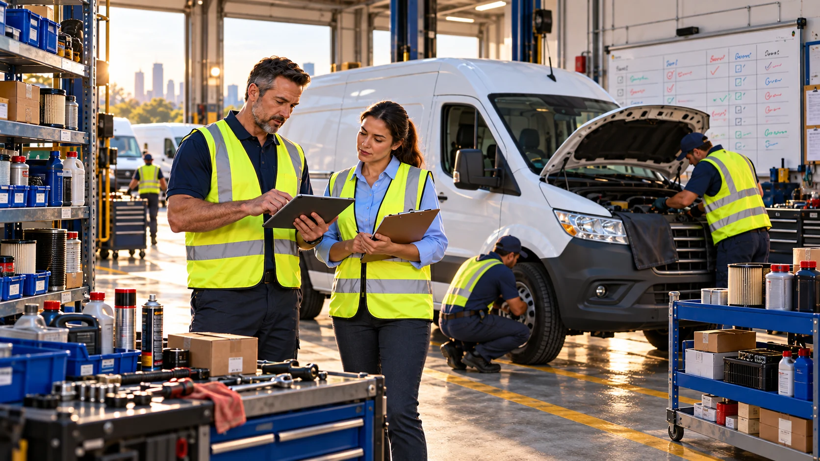Eight week and four week pre peak readiness countdown for a last mile delivery fleet