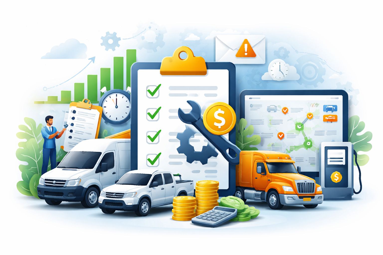 Fleet manager operating efficiently with limited resources and budget