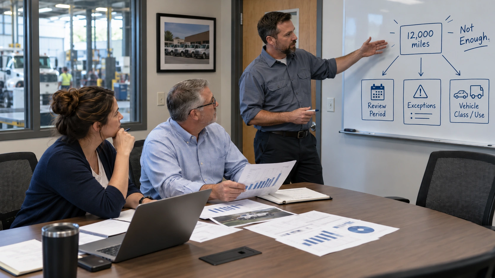 Underused municipal sedan triggering a minimum utilization review