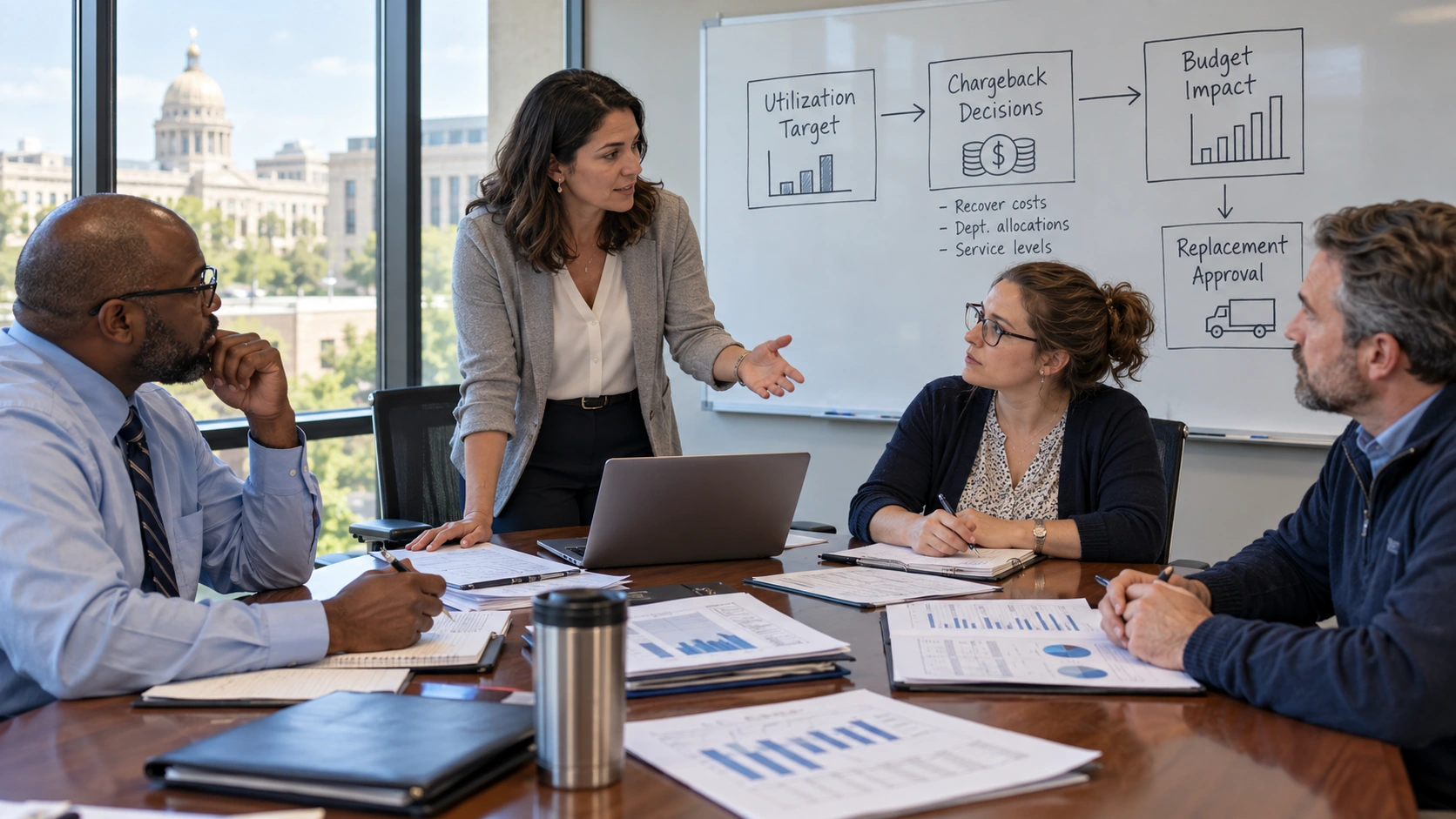 Fleet replacement approval requiring a current utilization review