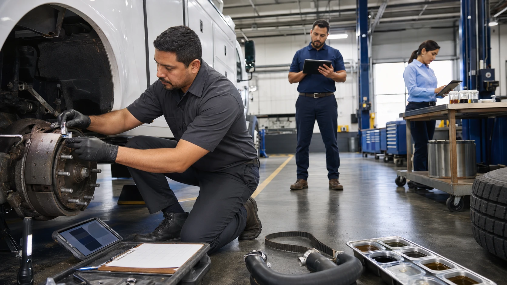 Chain of records linking a driver reported defect to its completed repair