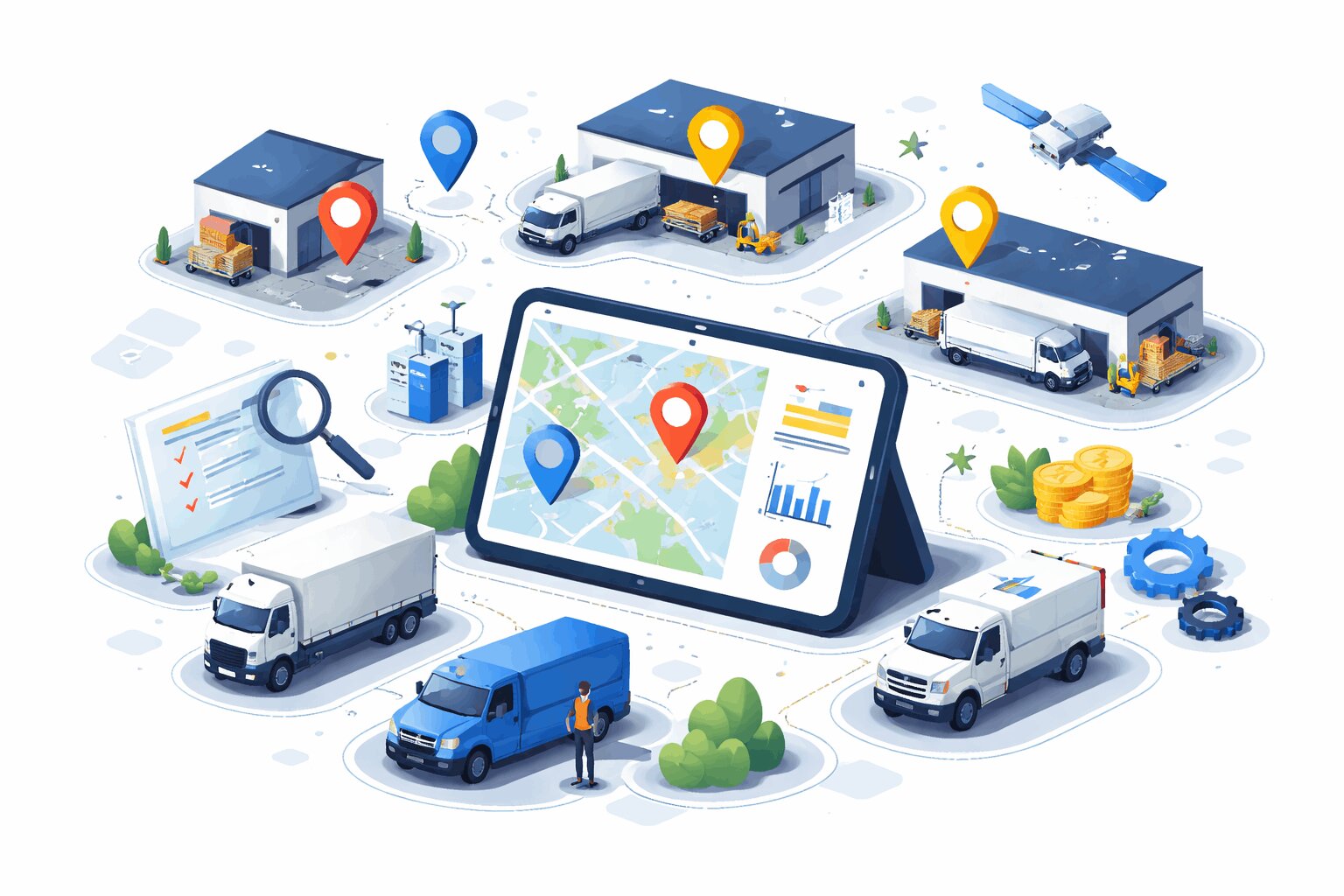 Fleet manager overseeing operations across multiple locations