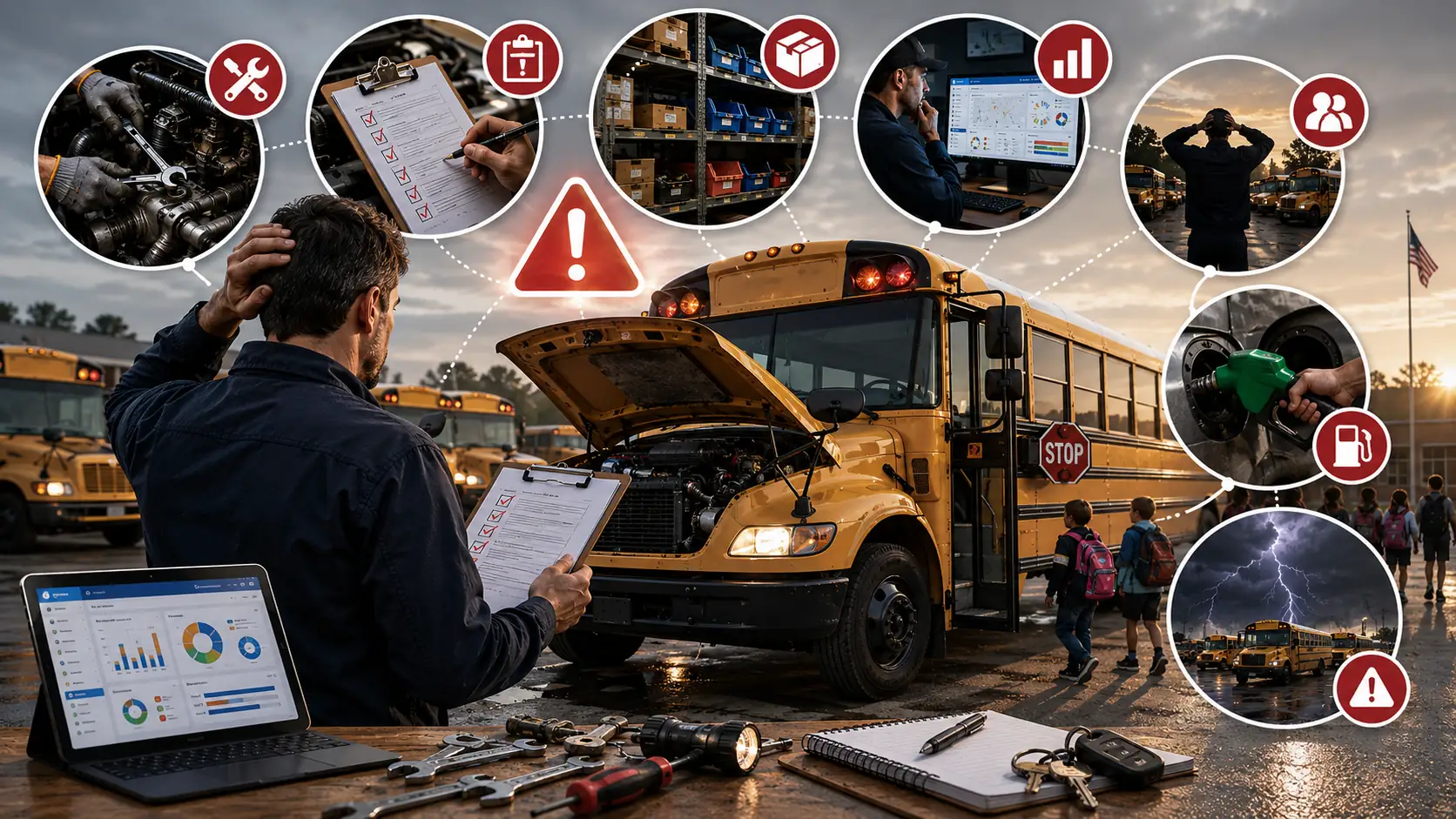 7 School Bus Fleet Problems That Delay Morning Routes