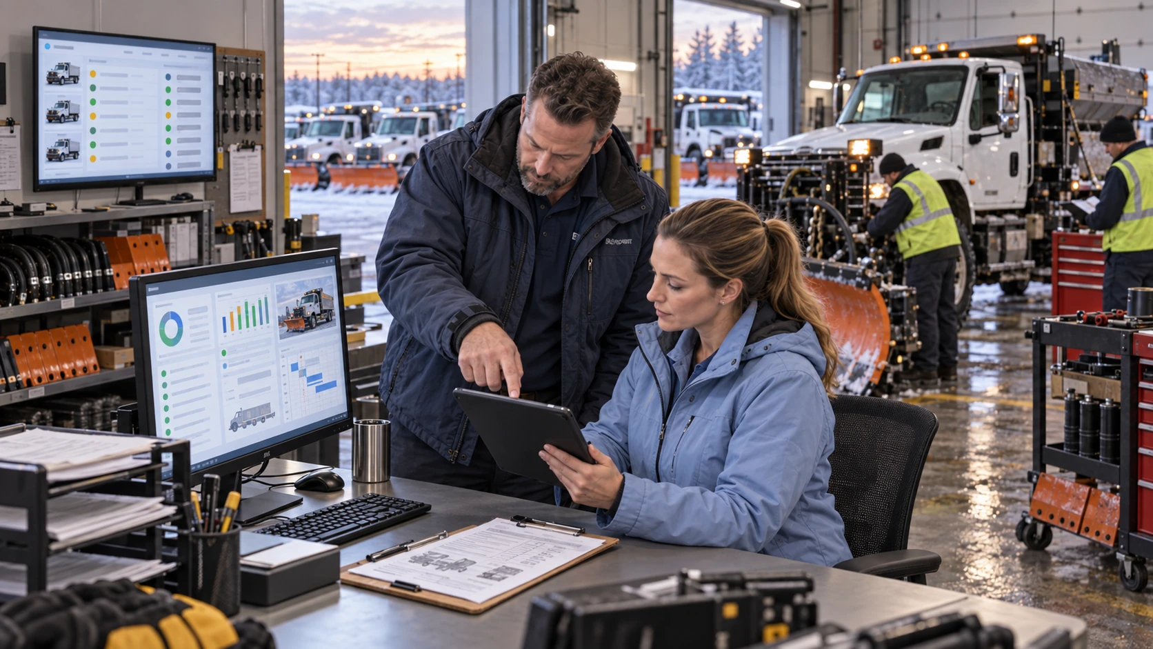 Closed loop workflow connecting inspection findings to fleet maintenance work orders and verified repairs