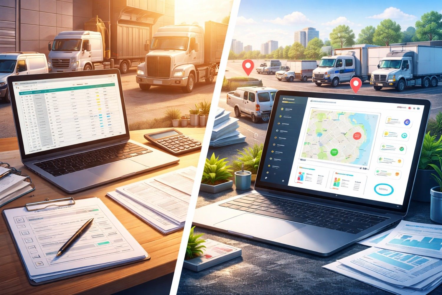 Spreadsheets vs. fleet management software comparison for small fleets