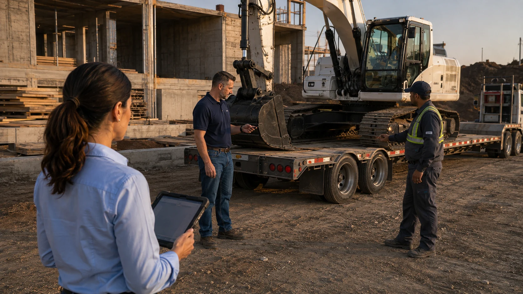 Examples of equipment moves including yard delivery, project transfer, and rental return