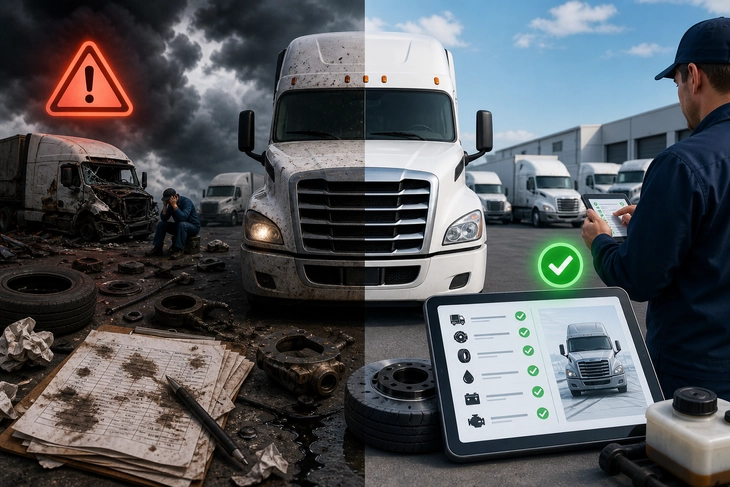 Fleet vehicle inspection process without digital software