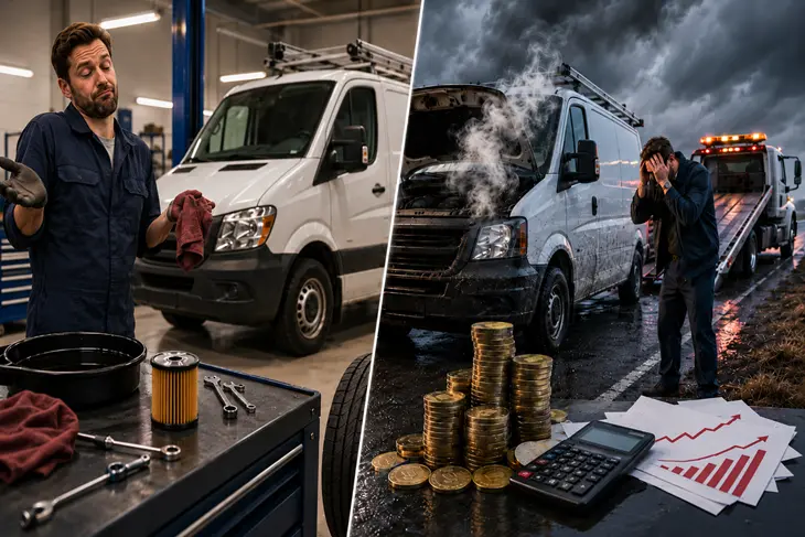 Fleet manager reviewing deferred maintenance costs