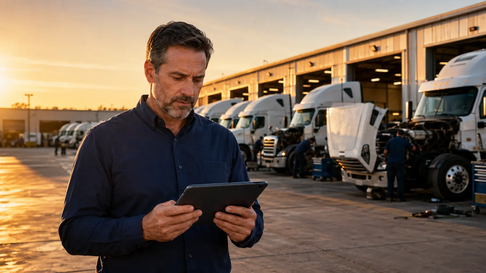 Fleet manager comparing odometer mileage against engine hours and idle time data