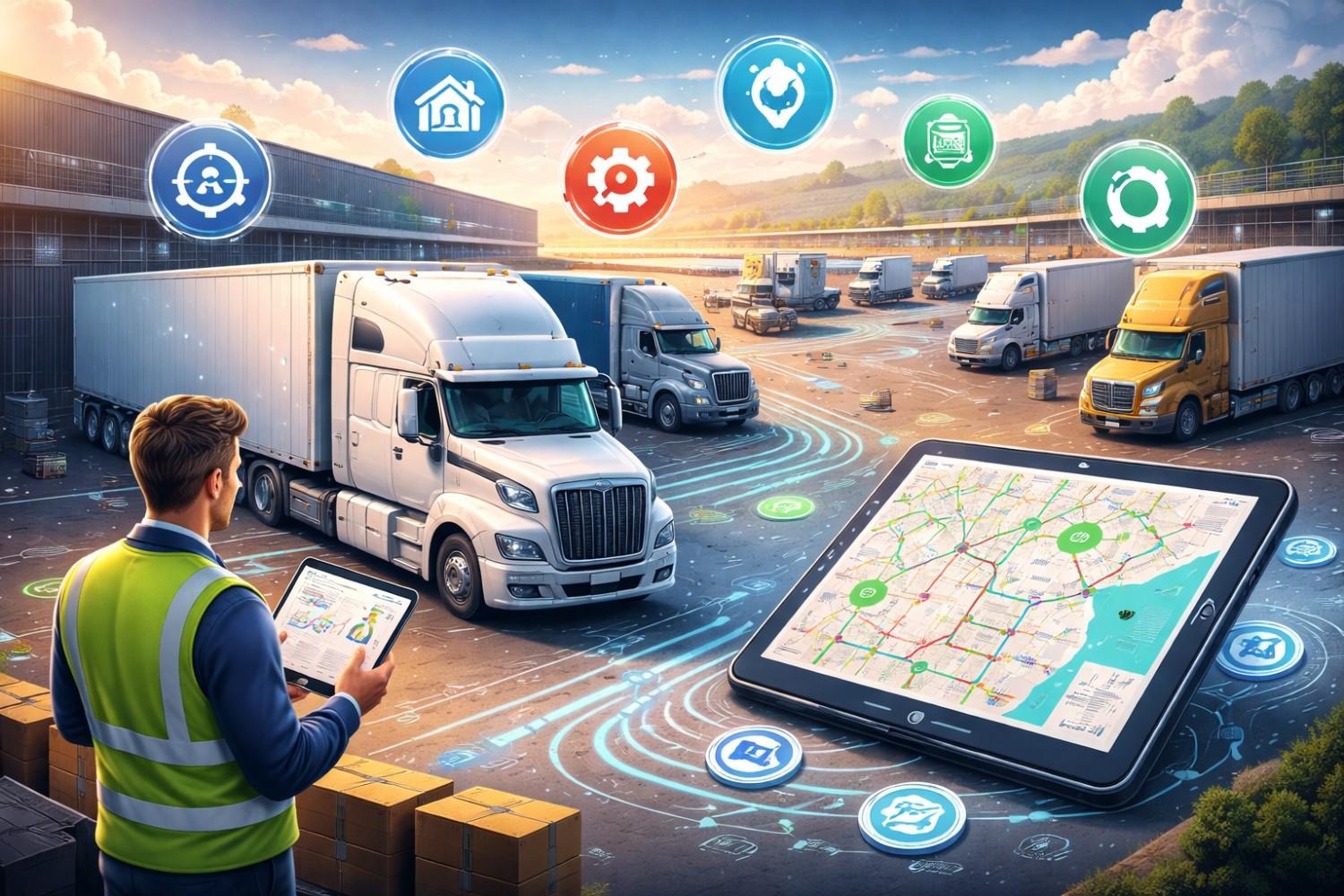 Trucking and logistics fleet manager adopting automation software for operations and maintenance