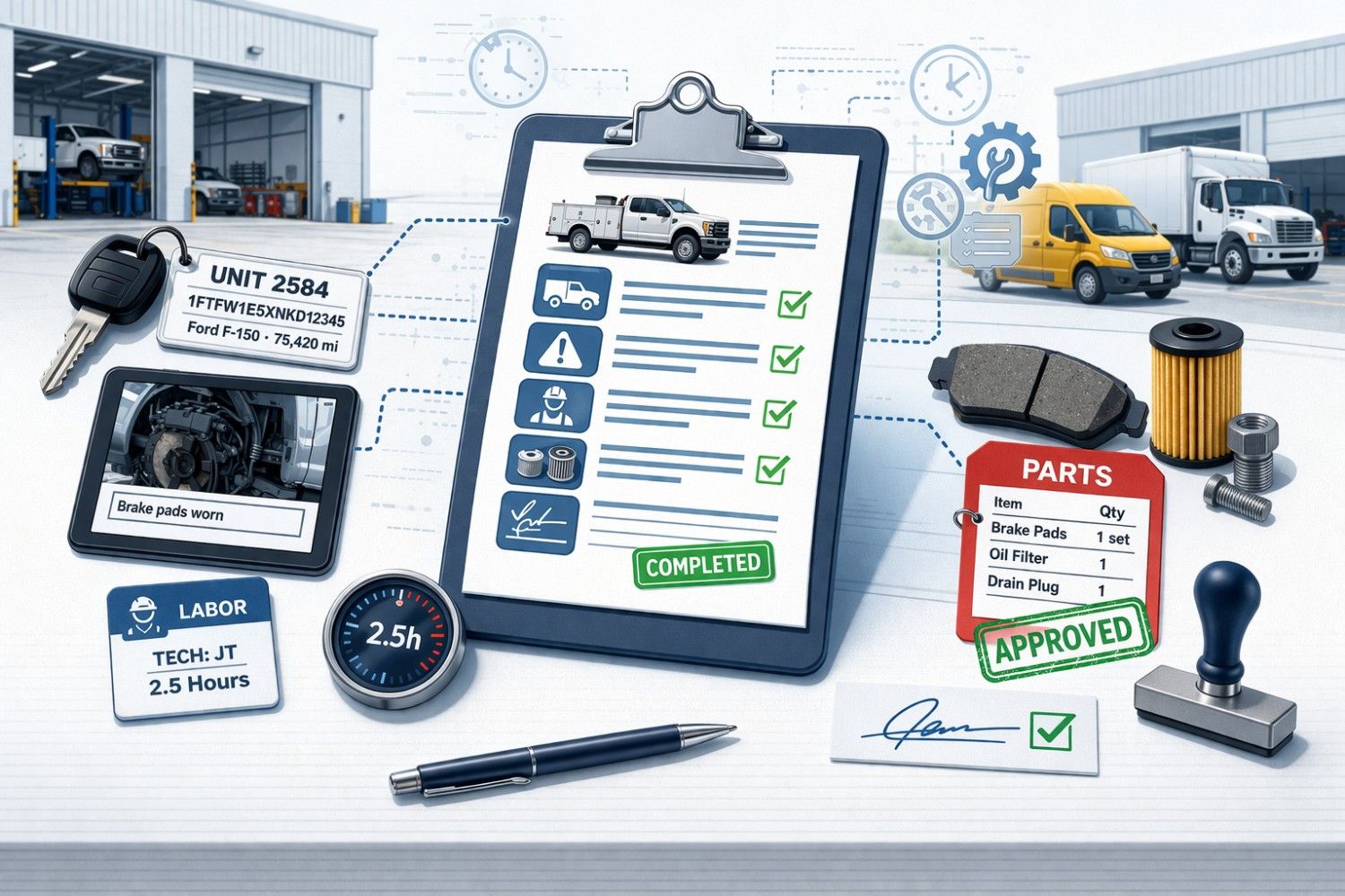 Core Components of a Fleet Work Order