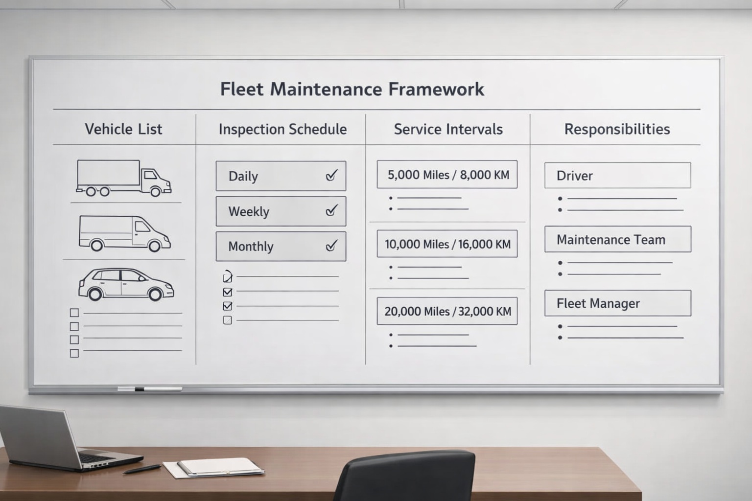 Establish maintenance tracking framework