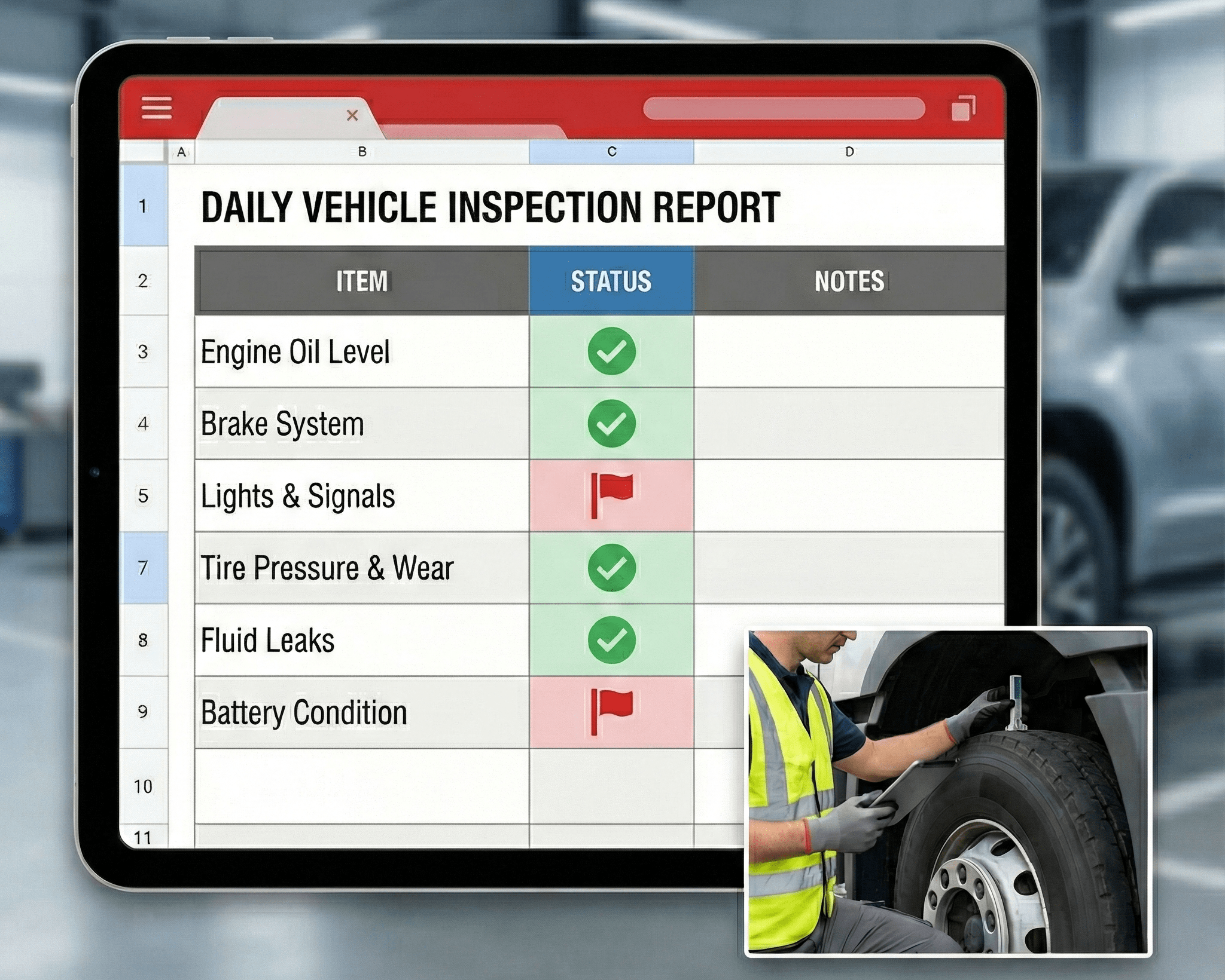 DVIR Log Header Image