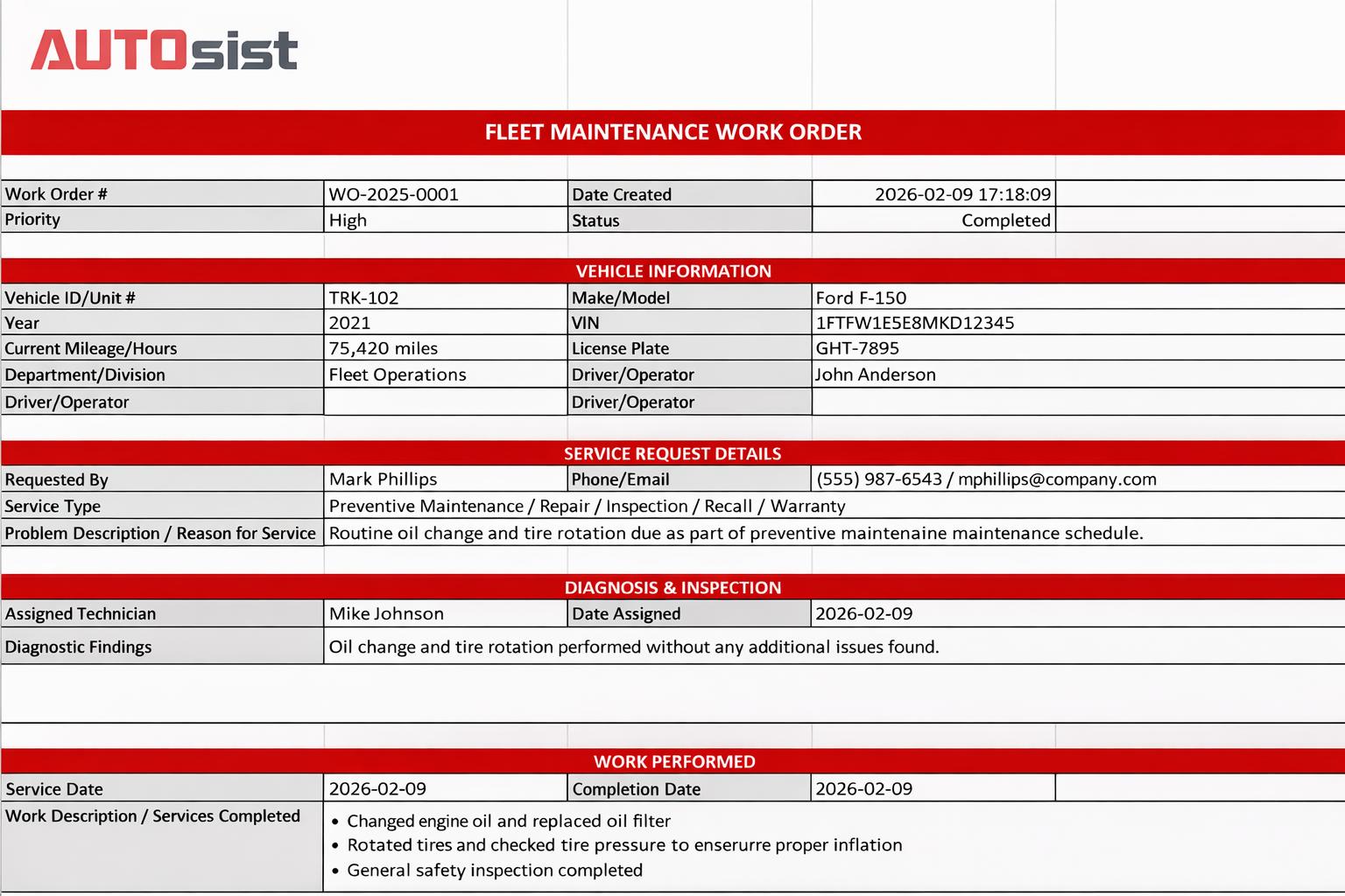  Getting Started with Work Order Template