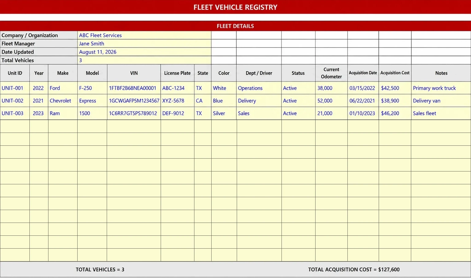 Manage every vehicle in one place